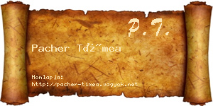 Pacher Tímea névjegykártya